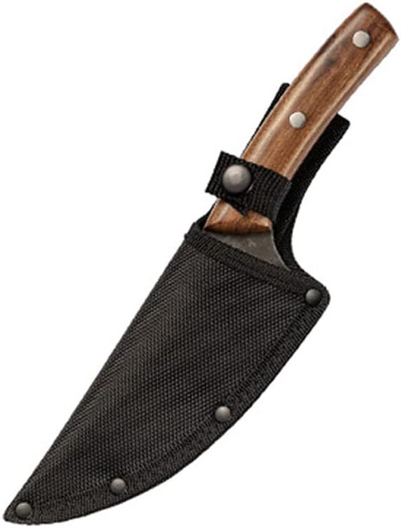 Meat Cleaver Knife, Cutting meat and deboning small machete slaughtering knife forging knife stainless steel meat cleaver outdoor camping cooking tool (Size : Knife+Oxford Sheath)