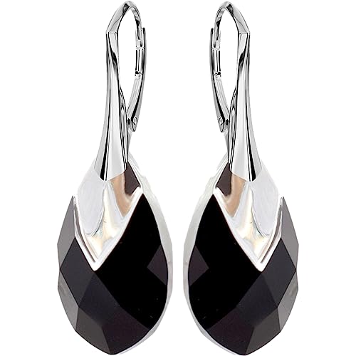 Boucles d'oreilles argent sterling zircone cubique coupe métallique géométrique femme