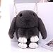 HKMB Mignon en Peluche Lapin Sac à Dos 33 cm Mode Fille Fourrure Cape lièvre Laine chaînes Sac à Main Femmes décontracté en Peluche Cils Morts Sac de Messager