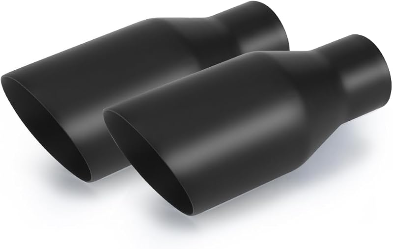 Ponteira de escapamento diesel universal LCGP em aço inoxidável 304, entrada 6,35 cm e saída 10,16 cm – Kit com 2 unidades