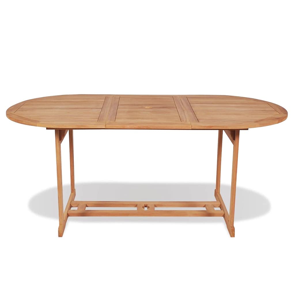 vidaXL Tavolo da Giardino 180x90x75 cm in Massello di Teak