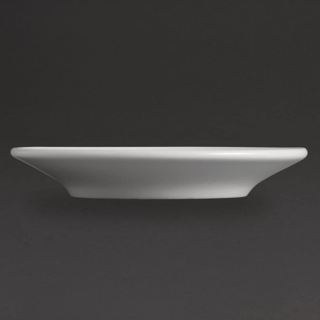 Olympia Nextday Catering Y112 tazzine e piattini, colore: bianco