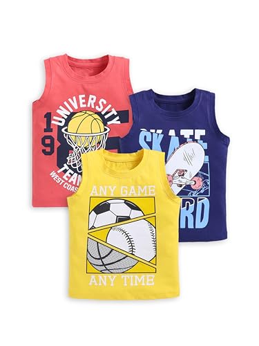 Image of Amazon Brand - Jam & Honey Boys Cotton Graphic Printed Half Sleeves T-Shirt | Regular Fit | Soft & Breathable (Available in Pack of 3 & Pack of 5) (2 to 8 Years)