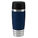 Produktbild Emsa Thermobecher Travel Mug Blau 360 ml mit persönlicher Rund-Gravur gelasert Edelstahl Soft-Touch-Manschette Quick Express Verschluss
