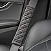 Amooca Soft Auto Seat Belt Cover Seatbelt Shoulder Pad 2 PCS for a More Comfortable Driving Compatible with All Cars and Backpack Black