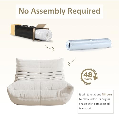 Image of Giant Bean Bag Chair for Adults,Comfy Lazy Fireside Accent Chair with Memory Foam,Cozy Single Floor Sofa Couch Boneless Chaise Lounge for Living Room Bedroom Gaming Room(1Seater)