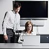 مشبك على مرآة محدبة لمقصورة الأمان للسلامة الشخصية، بيئة مكتب مفتوحة، شاشات رؤية خلفية لمكتب كمبيوتر الخزانة أو في أي مكان، مشبك قابل للتعديل (6.7 X 2.9 مستطيل) (مرآة غير مؤطرة)