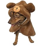 YQYS Dog Cat Halloween Costumes Warm Plush Poncho for Small Dogs Kitten Halloween Outfit Costums for Teacup Dog Puppy Clothes for Chihuahua Yorkie Maltese Min Pin Pomeranian Teddy Bear XXSmall