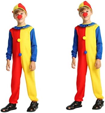 CALLARON 2pcs Dreses Kids Clothes Boys Chown Clothing Clown Costumes Clown Suit Apparel Halloween Child