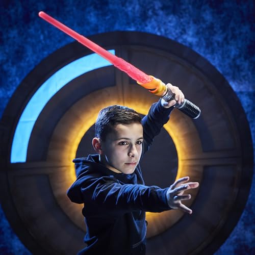 Star Wars Power-Kristall Lichtschwert, 7 Farben & 10 Kristalle, 50+ Farbwechsel-Kombinationen, Lichter & Geräusche, Spielzeug für Jungen und Mädchen ab 4 Jahren