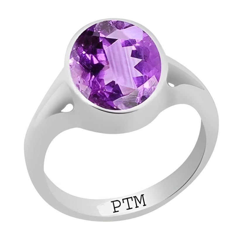 ptm 925 Sterling Silver Amethyst/Kathela 3.25 Ratti or 3 Carat to 10.25 Ratti or 9.35 Carat Astrological Real Gemstone Bis Hallmark Ring for Men & Women-picture-49