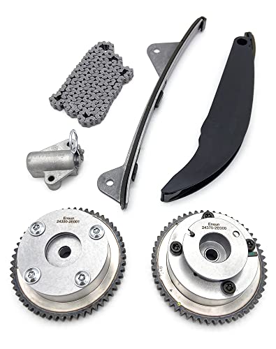 Ensun Vvt Timing Chian Gear Kit Tensioner Arm Guide Replacement For Kia Soul Hyundai Elantra # 24350-2E001, 24350-2E000, 24370-2E000 #TOP9
