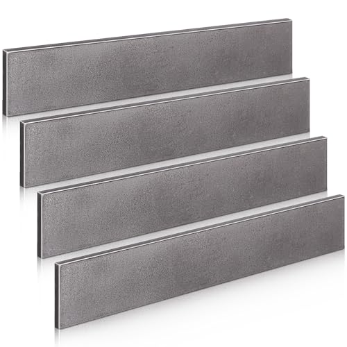 Hicarer 4 Pcs 2x12x1/4 Steel Flat Bar