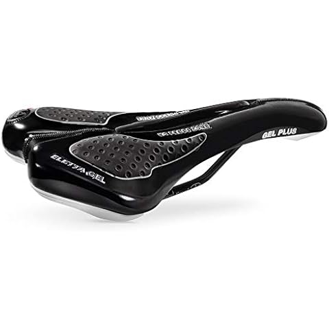 Selle Montegrappa Bicycle Saddle Trekking Mountain Bike MTB Saddle New ELETTA Gel 2015 Made in Italy Colour: Black Cover