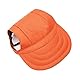SHTGOI Hunde Baseballmütze Outdoor Haustier Mütze Kappe Sonnenschutz Cap Hut Basecap Sonnenhut Sonnenhüte Schirmmütze Hundecap mit Ohrlöchern und Verstellbarer Kinnriemen Orange