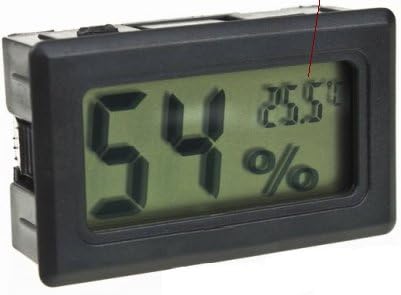 Avianweb AV-1951HT Digital Mini Instant-Read Temperature (Fahrenheit) & Humidity Gauge Thermometer (Hygrometer) Most Popular Applications for Cars, Incubators and Brooders, 2 Inch, Black