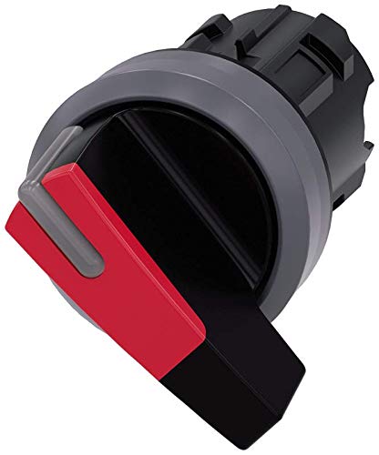 Sélecteur O-I Siemens étanche IP69K rouge 22mm métal mat