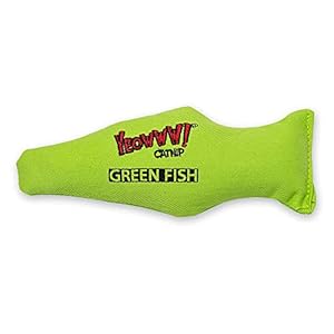 Yeowww Green Fish Catnip Toy