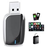 【2025年技適認証済・正規販売品】ワイヤレスアダプター 車用 CarPlay & Android Autoアダプター USB-A&C対応 無線化 コードレス使用・自動接続・Bluetooth/音楽/音声コントロール/GPSナビゲーション 98%以上の車種に対応 日本語説明書