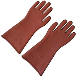 Guantes De Proteccion Electrica Almencla Guantes De Goma Con Aislamiento Eléctrico Electricista 12KV Guantes De Trabajo De Protección De Seguridad De Alto Voltaje Aislante Para Liniero