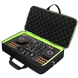 SNIGJAT DJ Controller Case for DDJ FLX4 / DDJ 400 / DDJ REV1, Padded DJ Controller Bag with 2 Pockets for Cables, Accessories, DJ Carrying Case with Adjustable Shoulder Strap for DJ Equipment