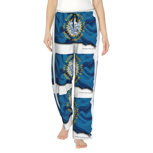 Pantalon pyjama femme imprimé Dakota du Sud en textile doux, le cadeau d'intérieur idéal