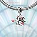 GNOCE Messenger of Magic Kyubey Pendant Dangle Charm Bracelet for Women, S925 Sterling Silver Dangle Charms for Women Wife, Valentine‘s Day, Mother’s Day Jewelry