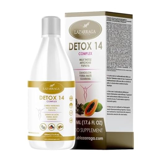 DETOX POTENTE COMPLEX 14 EN 1 para Hígado y Colon | Cardo Mariano + Diente de León + Guaraná + Alcachofa + Té Verde | Depuración, Digestión y Retención de Líquidos | 500ml Vegano | Sabor Frutos Rojos