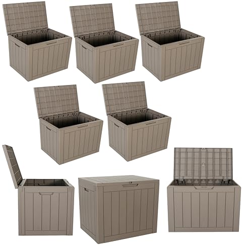 BTEXPERT Set of 5, Indoor Outdoor Storage Box