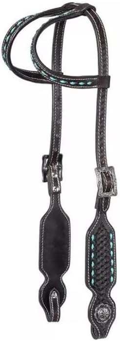 Horse Headstall Leather Sliding Double Ear Brown Full Cob Pony ST-LB-102B