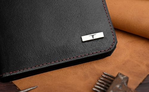 Image of URBAN FOREST Tyson Black /Red Leather Wallet for Men