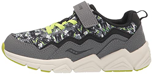 Saucony Flash Alternative Closure 2.0 Running Shoe, Grey/Camo, 2.5 Wide Us Unisex Big_Kid #TOP7