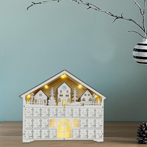 Calendrier de Noël en bois déco table durable salon