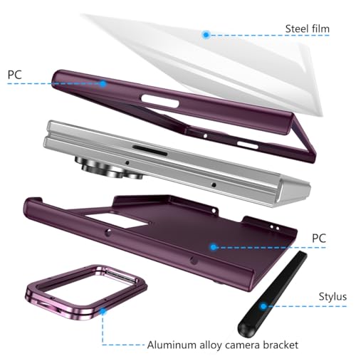 Coque Galaxy Z Fold 8 avec stylet rouge et protection écran intégrée