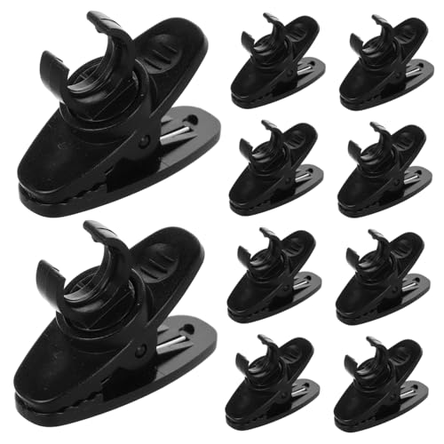 Milisten Adjustable Lapel Mic Clips 8mm Diameter Clip on Microphone for/Single Mount Mic Holder