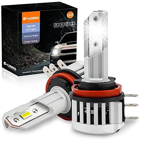 D-Lumina H15 LED Headlight Bulbs,80W 12000LM 6500K Lighting High Beam and Daytime Running Light,300% Brightness Error Proof Xenon White Waterproof Bulb Conversion Kit,Pack of 2 Cover
