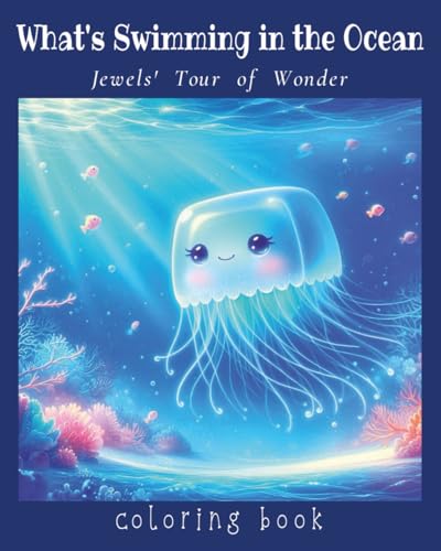 What's Swimming in the Ocean: Jewel's Tour of Wonder: A Sea Life Coloring Book for Kids, Teens, and Adults | 70+ Ocean Animals, 