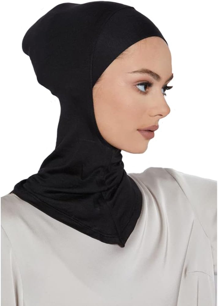LMVERNA 2 Pieces Modal Hijab Cap Adjustable Muslim Stretchy Turban Full Cover Shawl Undercap Full Neck Coverage for Women - Image 2