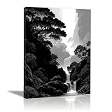 [Scène de Nature Majestueuse] Invitez la beauté sauvage dans votre intérieur avec cette œuvre d'inspiration orientale capturant l'énergie puissante et paisible d'un sanctuaire de montagne