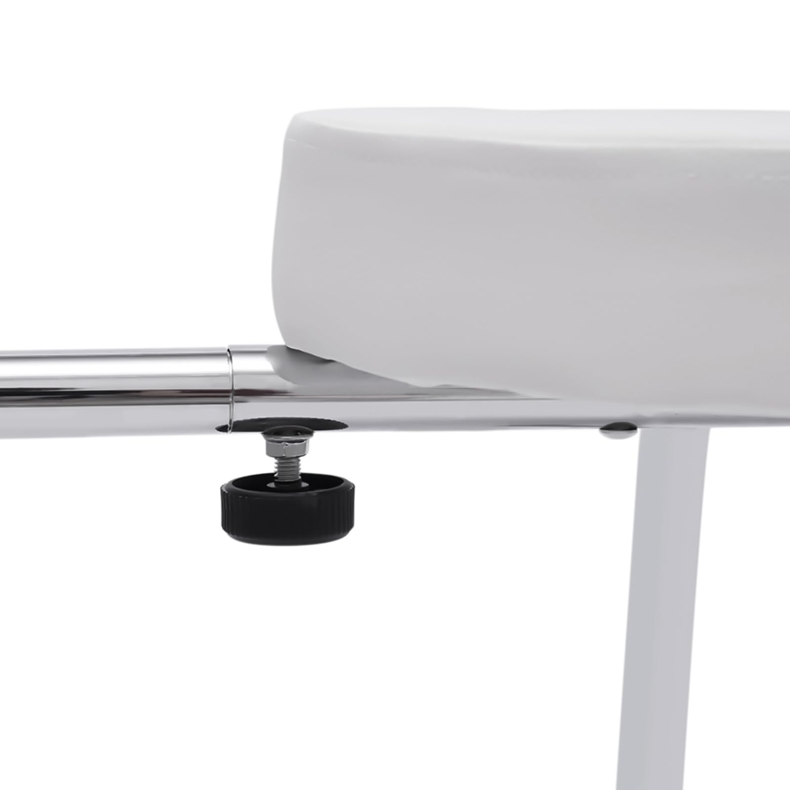 Sgabello per pedicure monopezzo, poggiapiedi regolabile per manicure, per salone di bellezza, per salone di bellezza e spa, colore: bianco