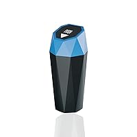Vista 8 de Basurero para automóvil con tapa, diseño de mini diamante, papelera portátil y automática para automóvil, oficina, hogar, cocina (2, negro)