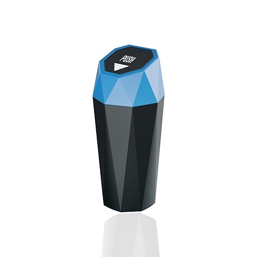 Miniatura 9 de Basurero para automóvil con tapa, diseño de mini diamante, papelera portátil automática, utilizada en el automóvil, hogar, oficina, cocina,