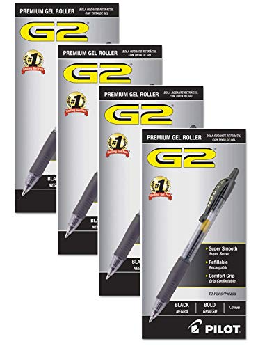 Bolígrafos Gel Retráctiles PILOT G2 Ultra Fino Negro x48 miniatura 1