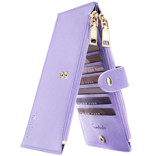 Image of Travelambo RFID Wallet Women Large Size Bifold Multi Card Wallet Case with Zipper Pocke Credit Card Holder for Women