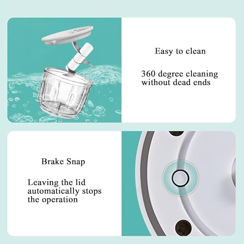 كاستويف مفرمة ثوم كهربائية، هراسة خضروات محمولة، خلاط صغير لاسلكي للخضروات والبصل والزنجبيل والفلفل الحار والفواكه واللحوم - محضر طعام (350 مل)