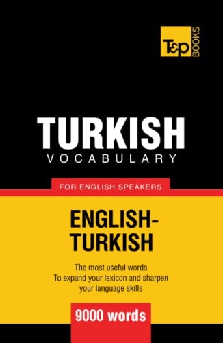 Turkish Vocabulary For English Speakers - 9000 Words (American English Collection)