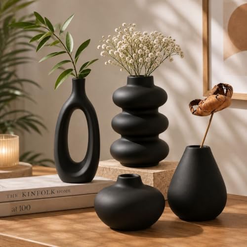 Best Decorative Vases: Glass vs Ceramic 66 Craftribal Ceramic Vase Set of 4 White | Modern Decorative Flower...