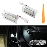 Jiooy トヨタ 新型 アルファード40系 カーテシランプ ヴェルファイア40系 ステップランプ 2列目専用 Alphard40 スライドアウェルカムライト Vellfire40 ドアウェルカムライト 足元ランプ 純正交換 爆光 ホワイト 車種専用設計 カプラーON設計 取付簡単 左右2点セット
