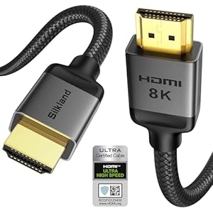Silkland Cable HDMI 2.1 certificado, [4K @240Hz 144Hz 120Hz, 8K @60Hz] Cable HDMI de ultra alta velocidad 1440P 48Gbps (actualizado trenzado), HDR10+, eARC, HDCP 2.3, compatible con Xbox/PS5/PS4/Roku