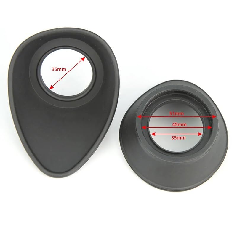 Microscope 2PCS Black Rubber Eyepiece Eye Guards for Stereo Microscope Accessory